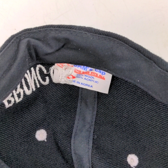 Vintage Denver Broncos NFL Wool Blend Black Strapback Hat Cap New Without Tags - Picture 7 of 8